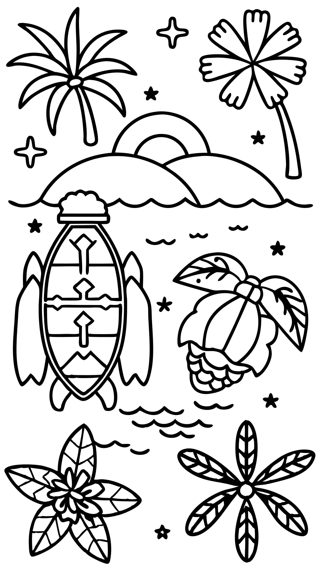 coloring pages hawaiian